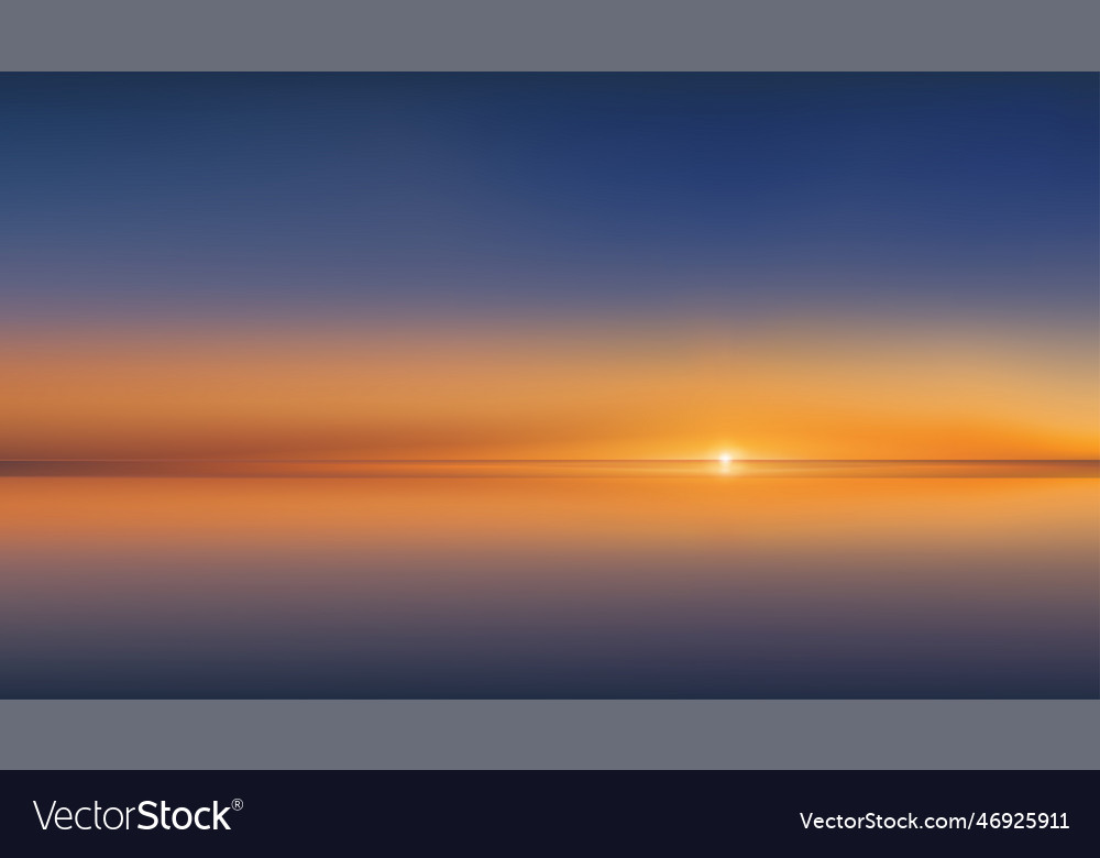 Summer sunset sky by the sea Royalty Free Vector Image