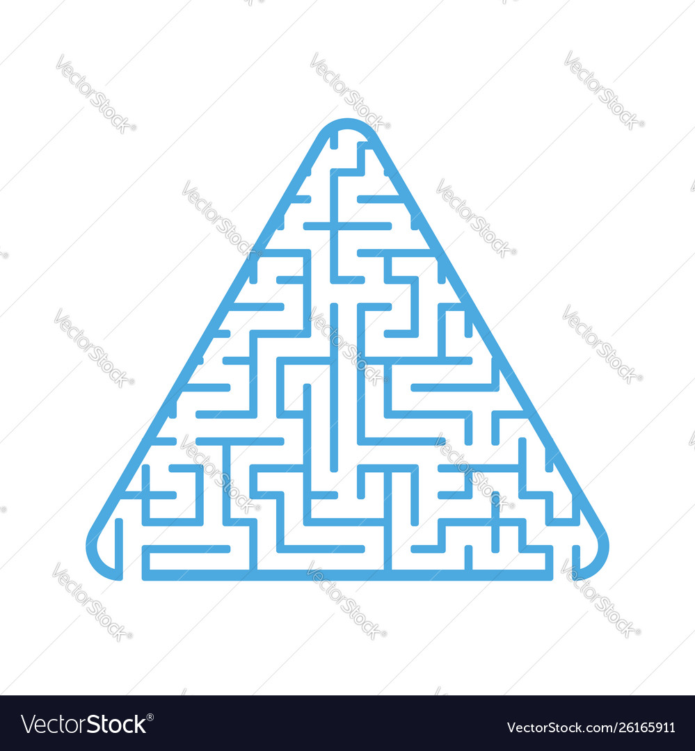 Triangular labyrinth with an input and exit vector image Triangular labyrinth with an input and exit