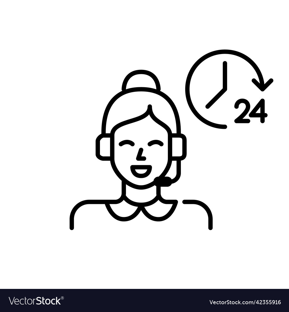 24 hour psychotherapy support contact centre Vector Image
