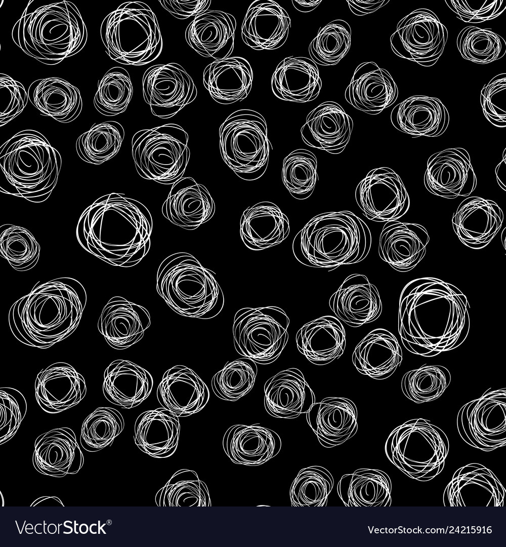 Abstract seamless pattern with scribble circles