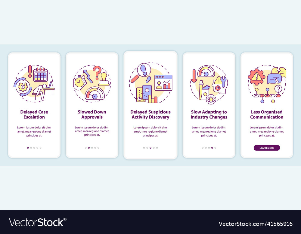 Bpa challenges onboarding mobile app screen Vector Image Bpa challenges onboarding mobile app screen