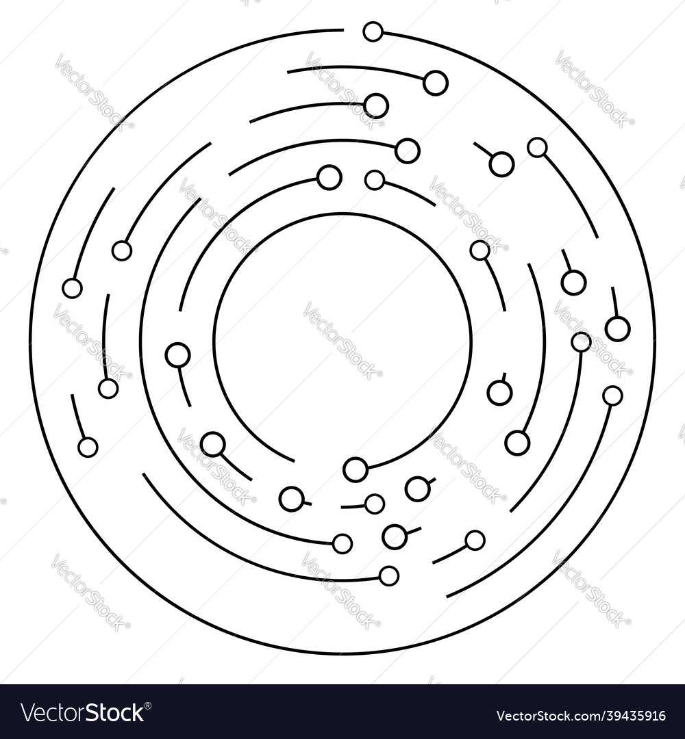 Circular concentric lines segmented circles