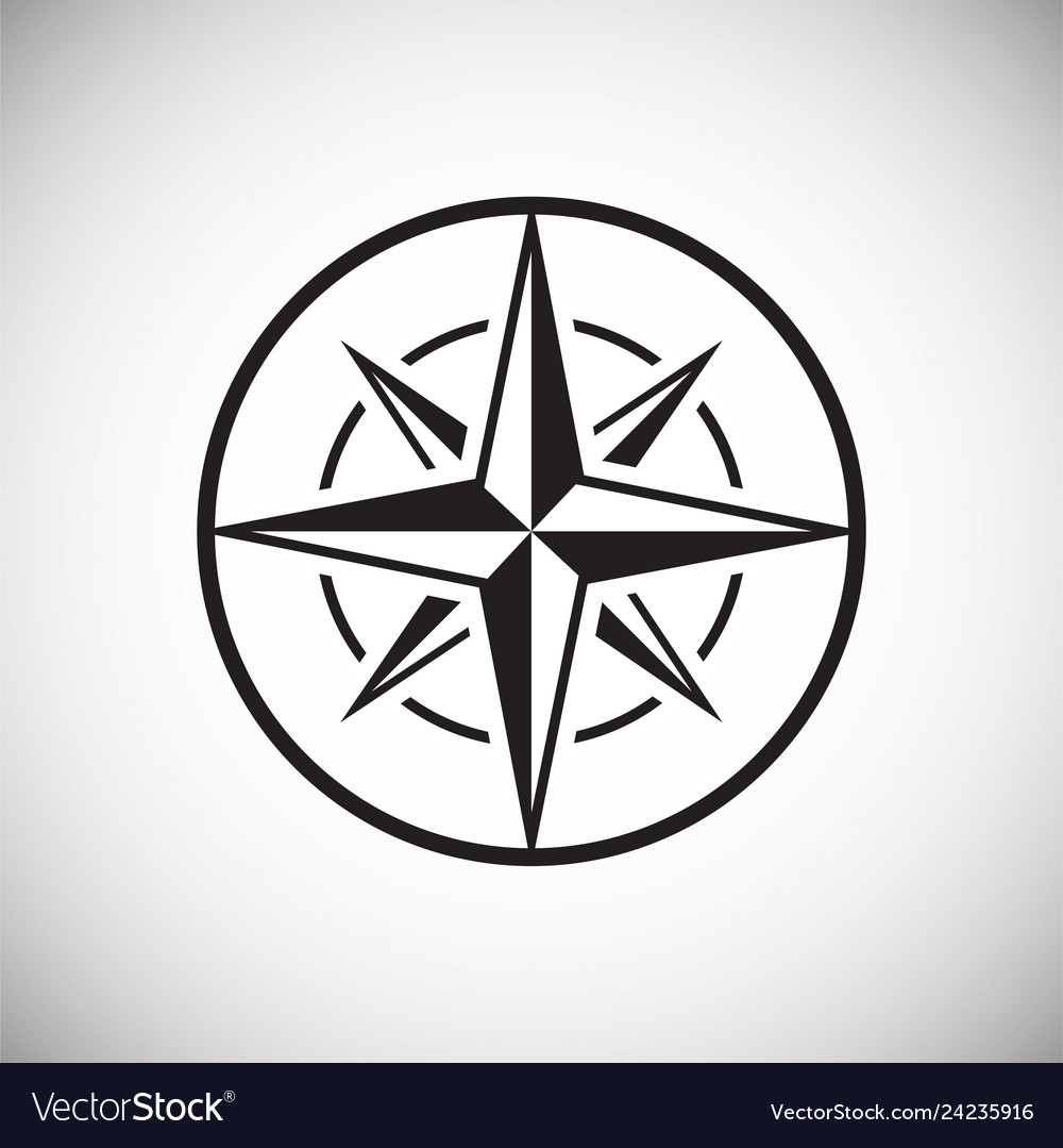 Compass icon on background for graphic and web