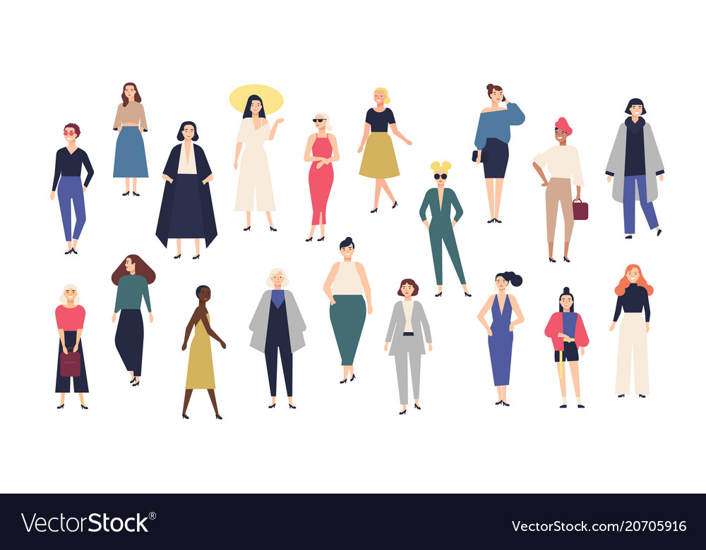Girls in Trendy Clothes