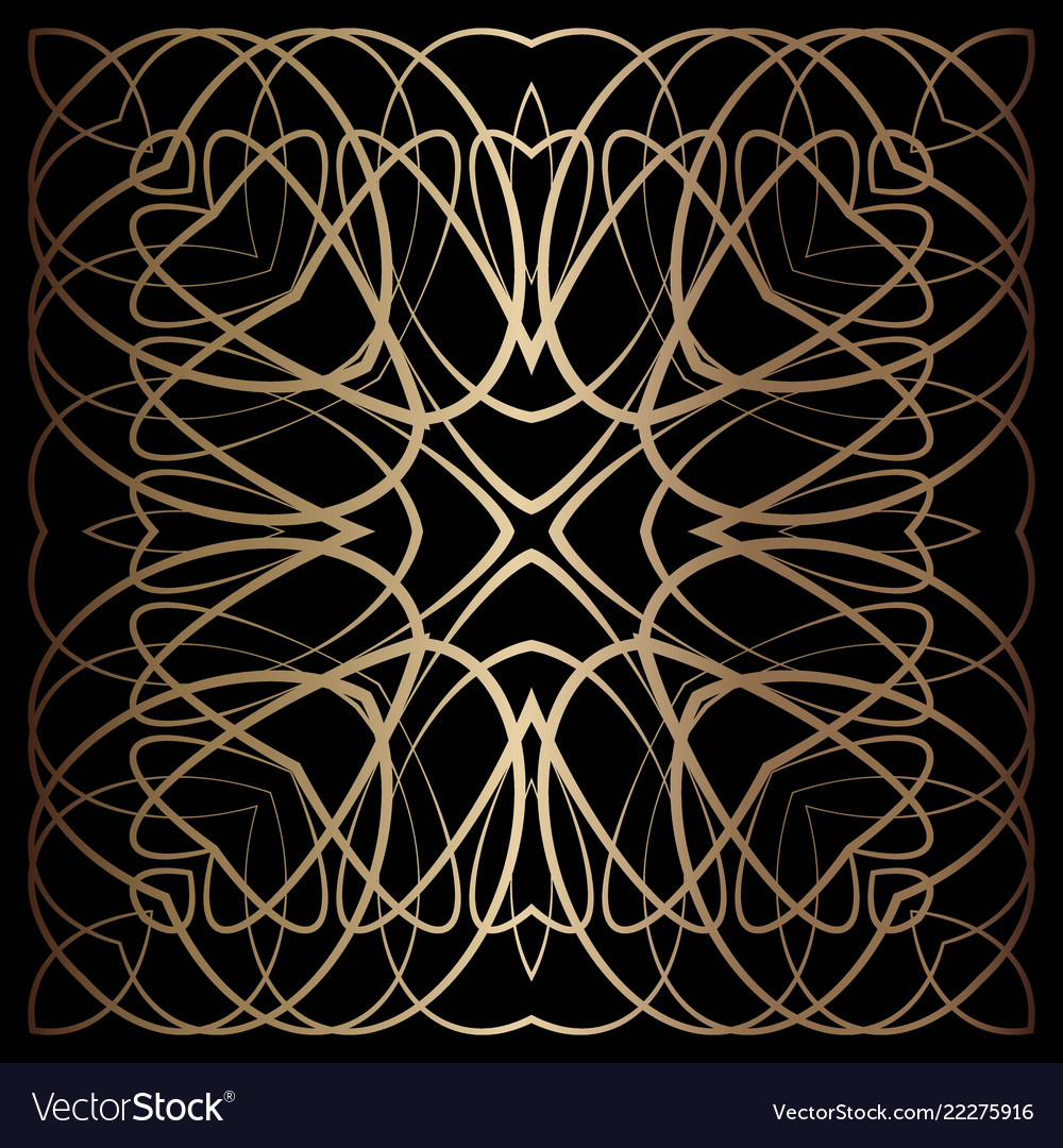 Gold lines abstract pattern