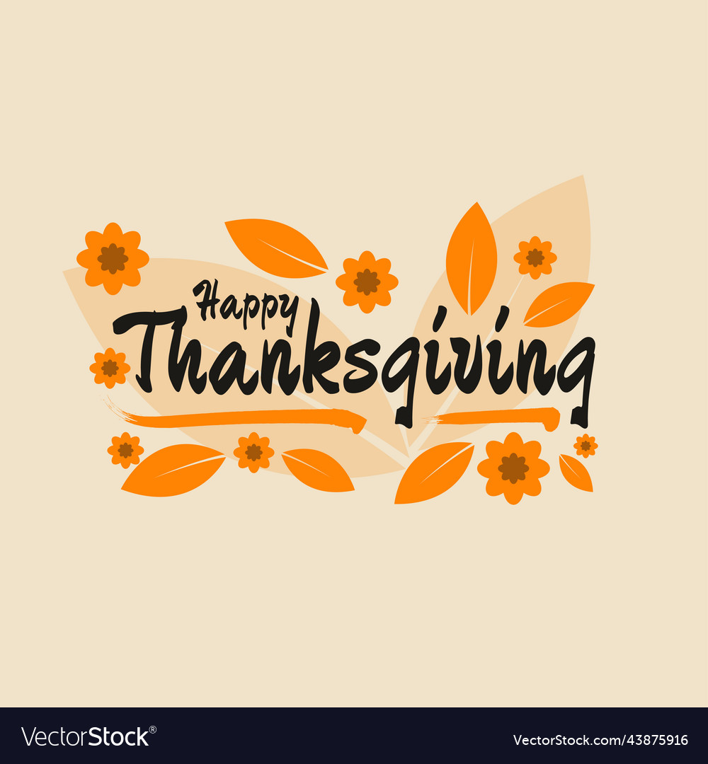 Happy thanksgiving lettering badge