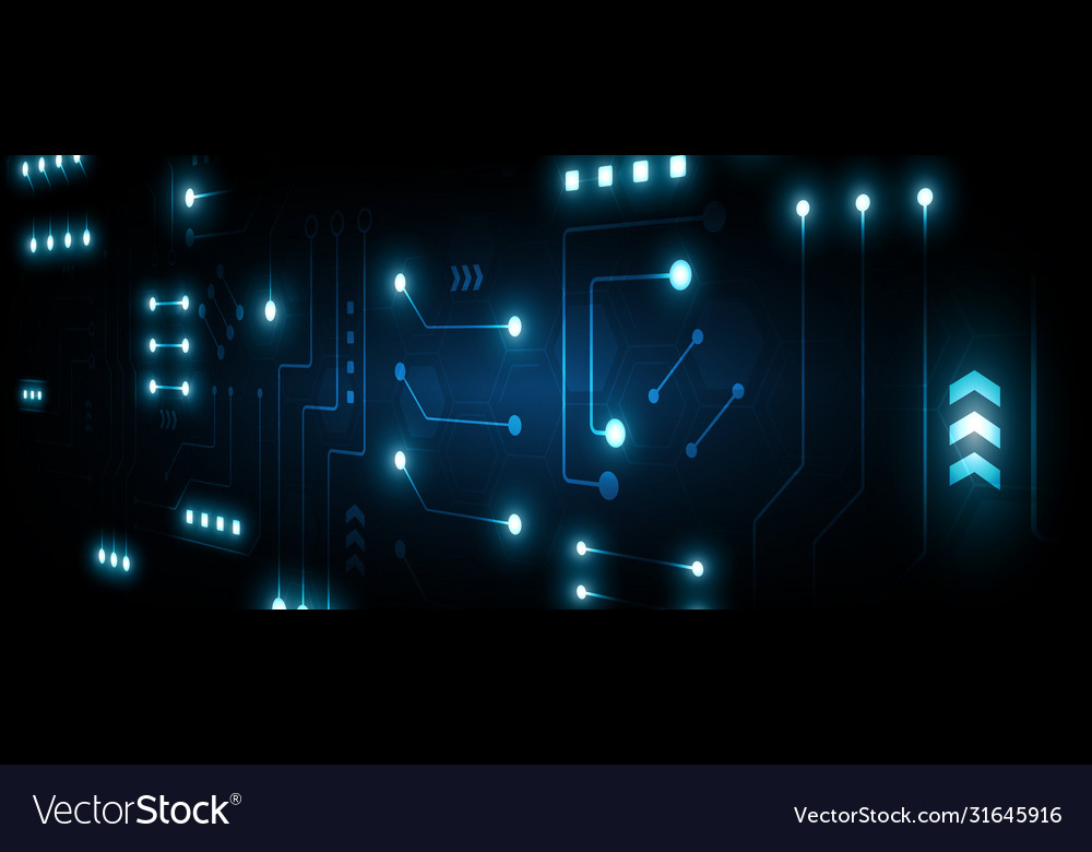 Hi-tech digital data connection system vector image Hi-tech digital data connection system