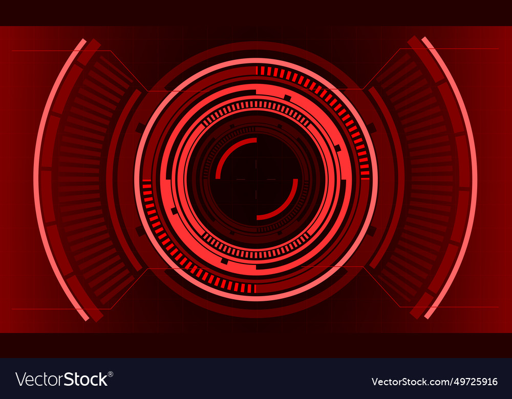 Hud sci-fi circle interface screen view white