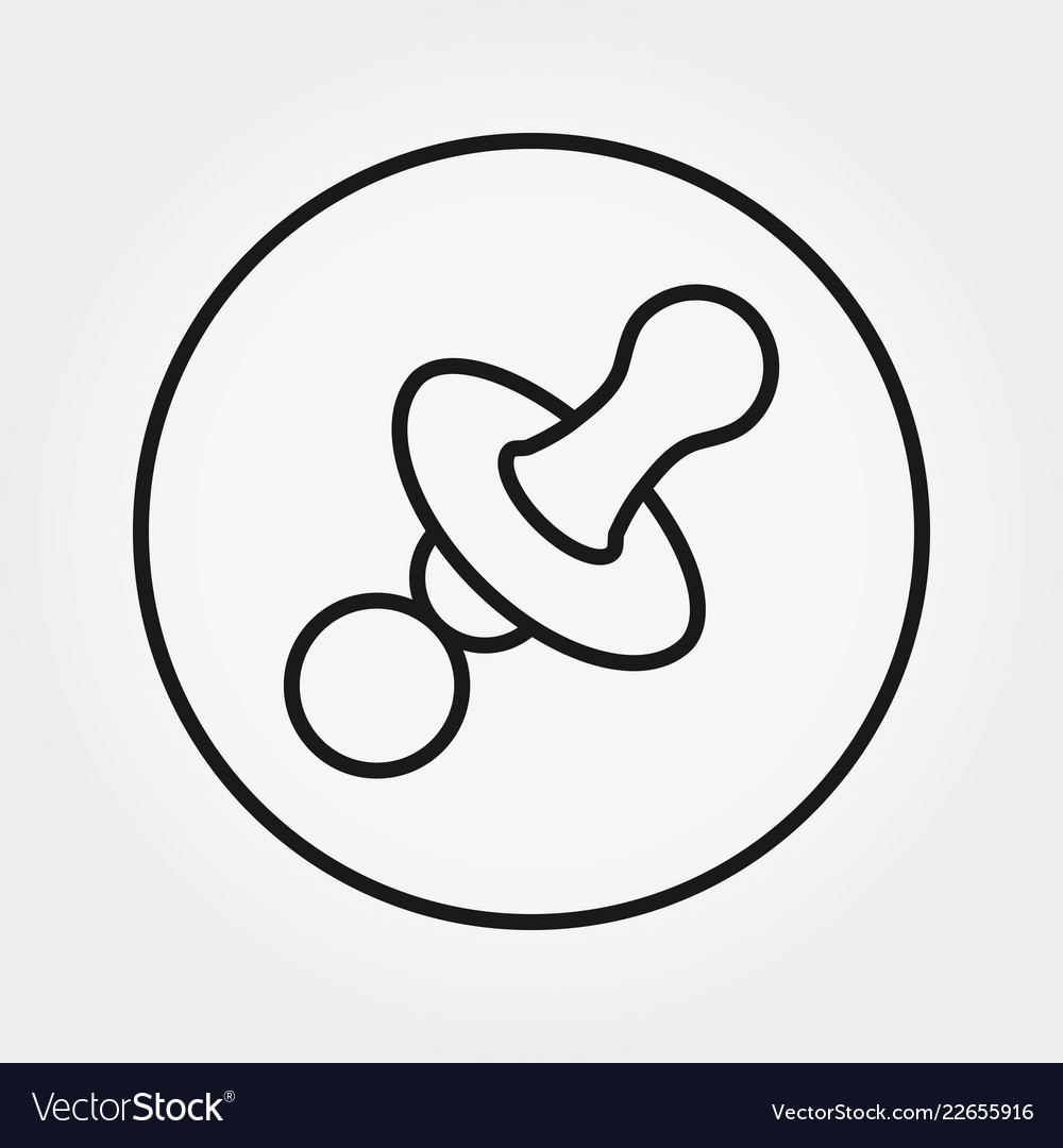 Nipple universal icon editable thin line vector image Nipple universal icon editable thin line