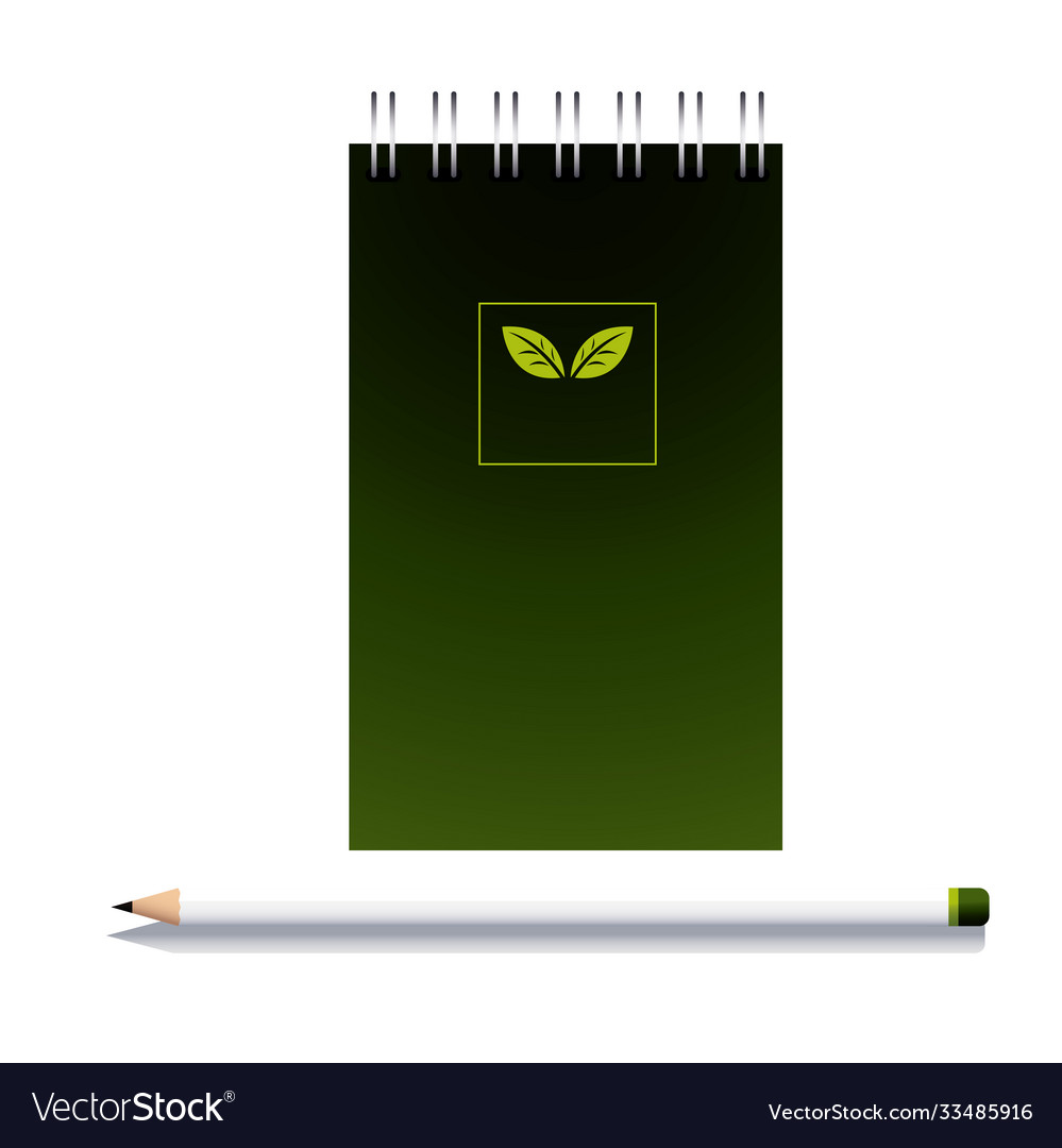 Notebook notepad and pencil with corporate