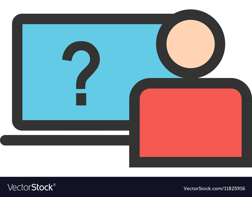 Online questions Royalty Free Vector Image - VectorStock