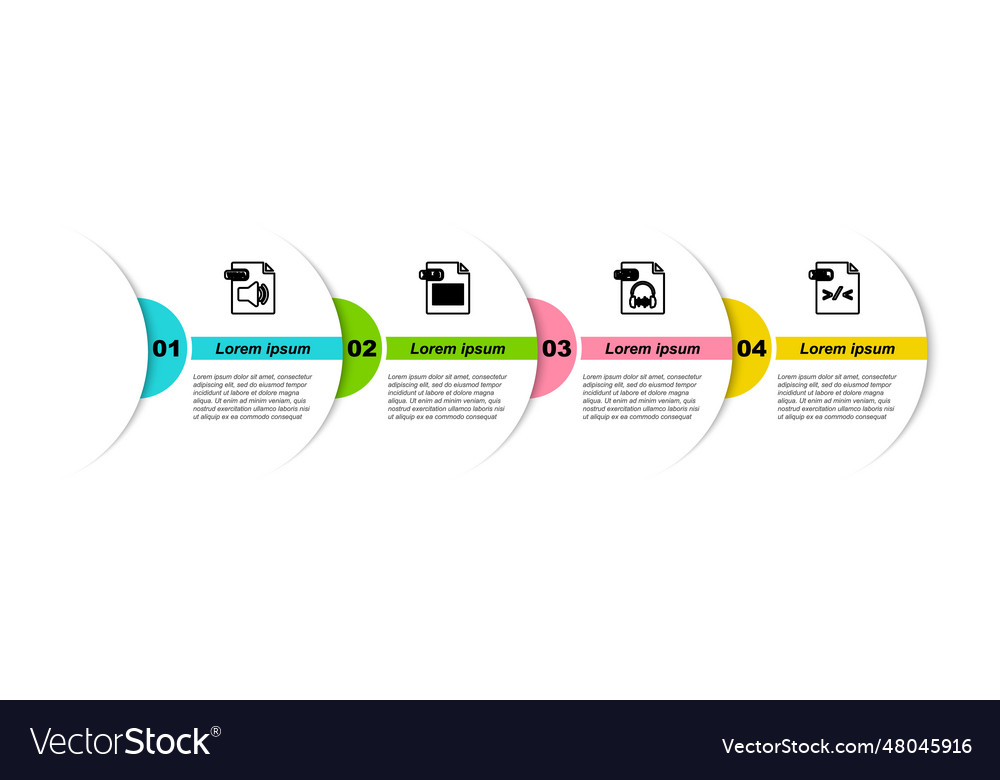 Set line wma file document xls mp3 and xsl vector image Set line wma file document xls mp3 and xsl