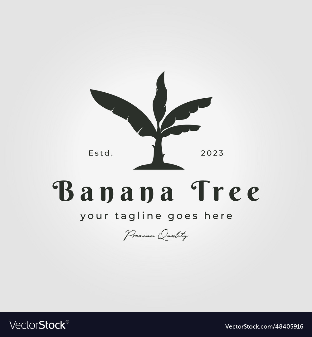 Simple banana tree logo design