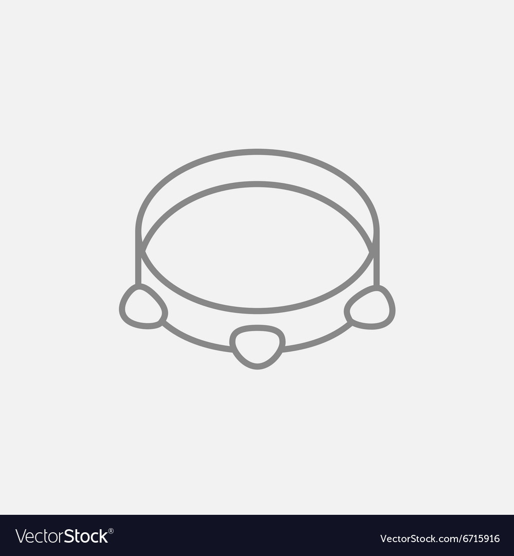 Tambourine line icon