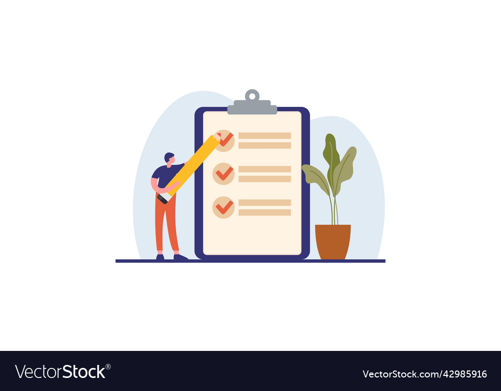 Task done business concept with tiny person
