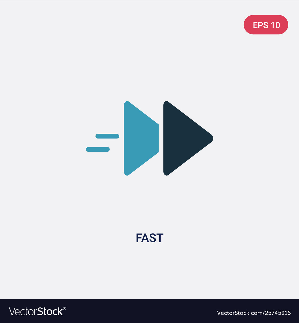 Two color fast icon from multimedia concept