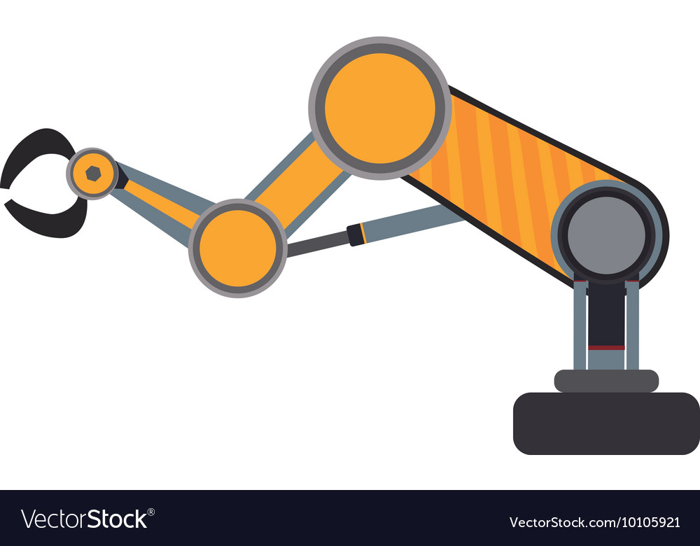 Arm robot technology android metal icon