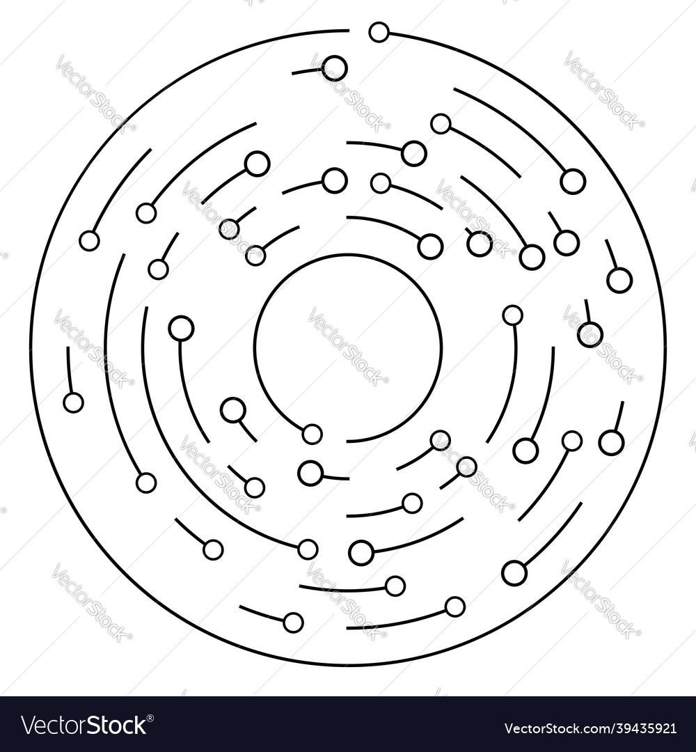 Circular concentric lines segmented circles