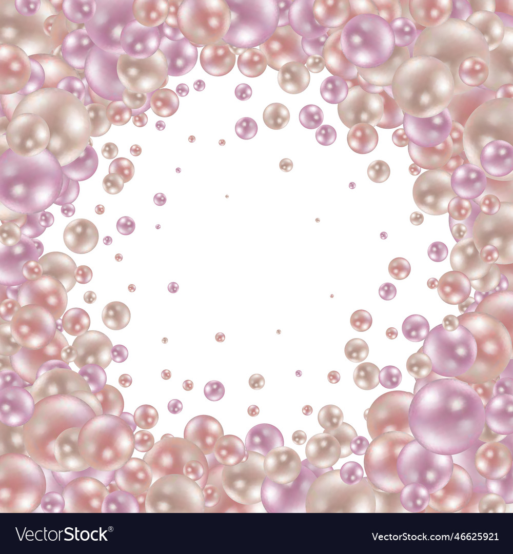Elegant template with pearl pattern design vector image Elegant template with pearl pattern design