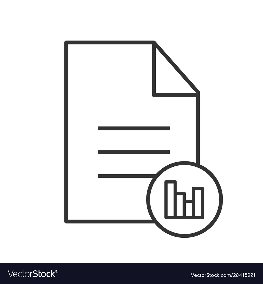 File statistics linear icon vector image File statistics linear icon