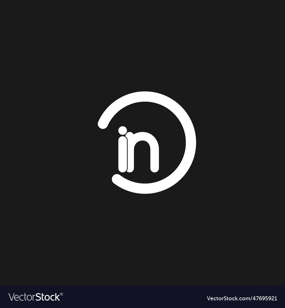 Initials in logo monogram with simple circles Vector Image Initials in logo monogram with simple circles