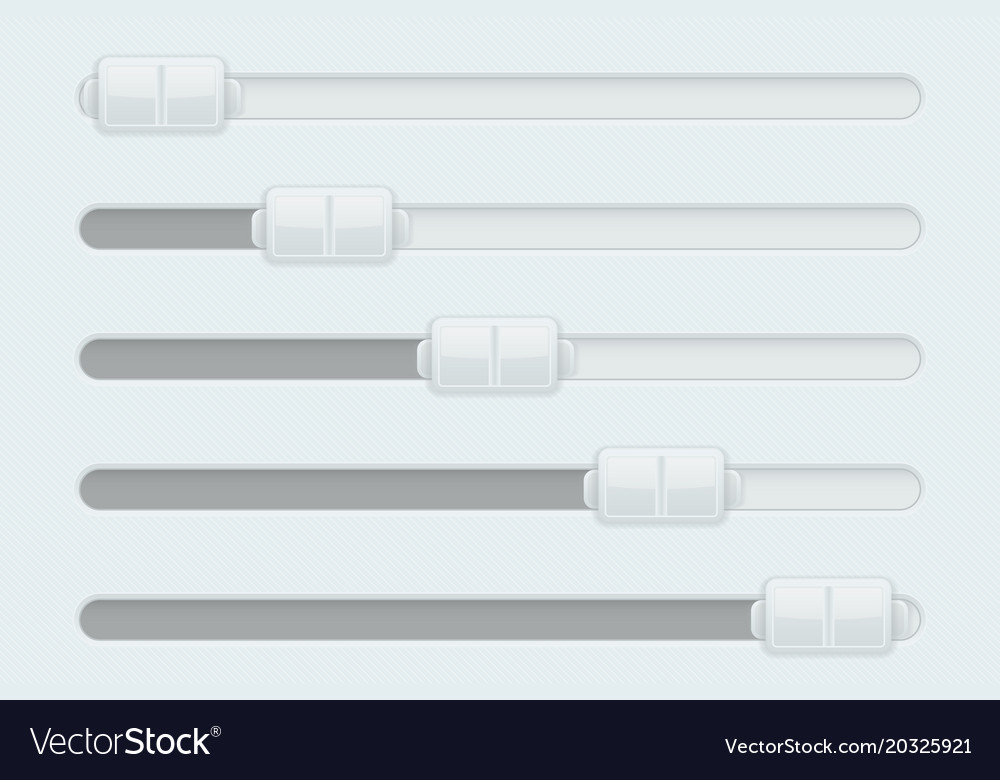 Interface gray slider buttons