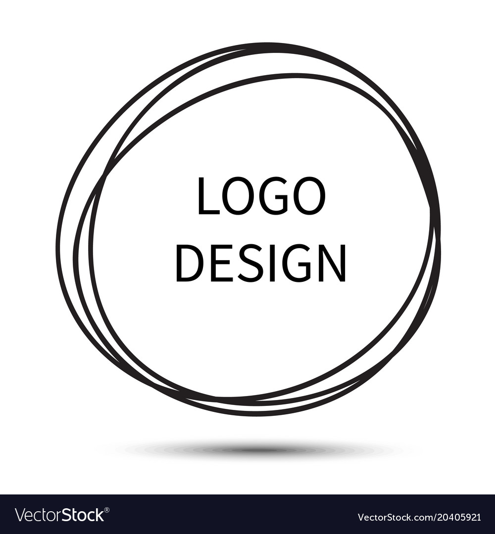 Download Logo design hand drawn circle Royalty Free Vector Image