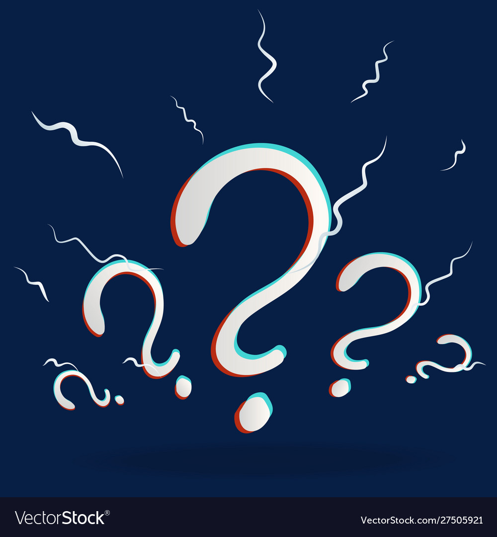 Question signs colorful problem and priority vector image Question signs colorful problem and priority