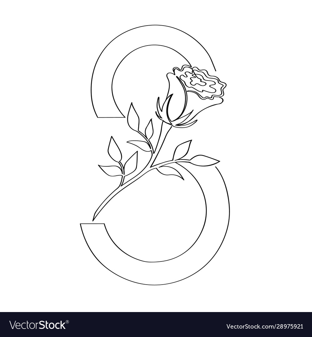 Rose inscribed in figure eight