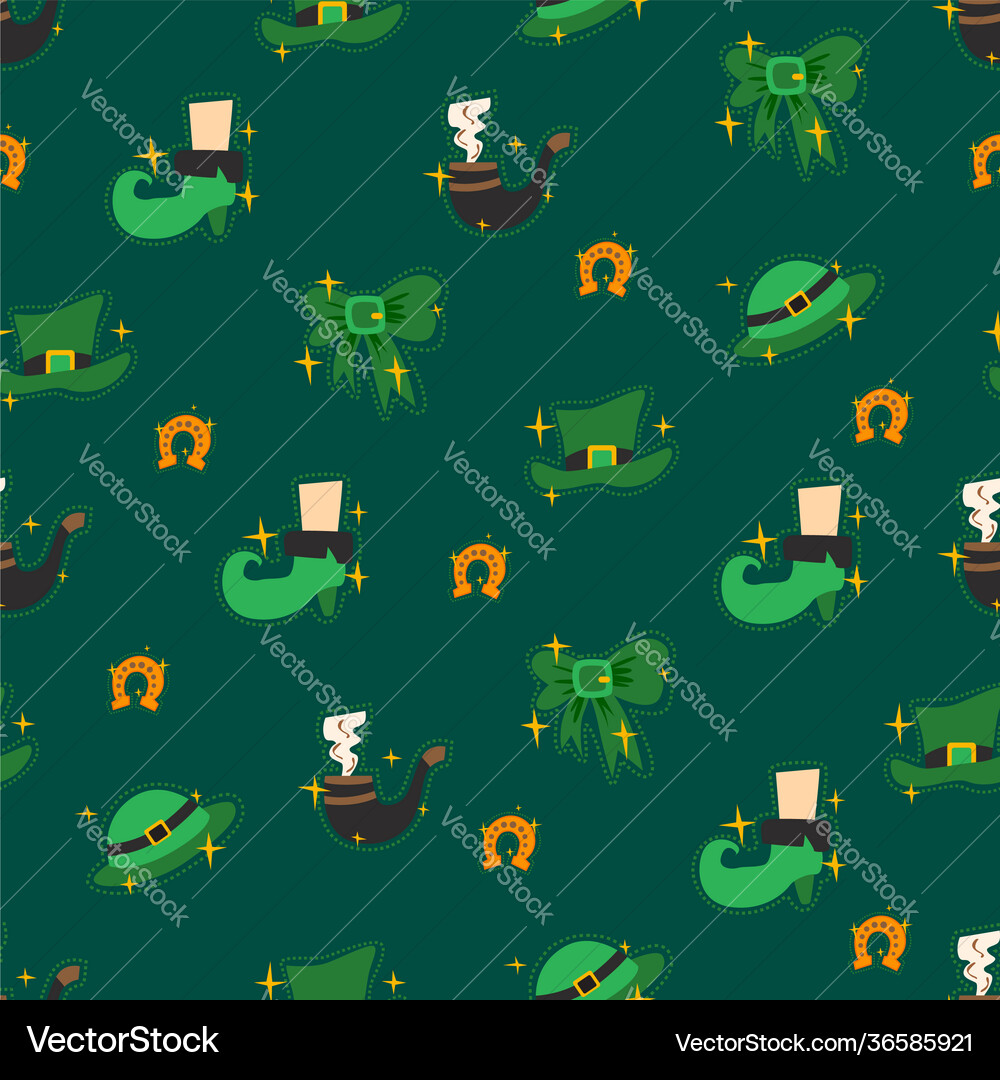Saint patrick s day seamless pattern holiday Vector Image