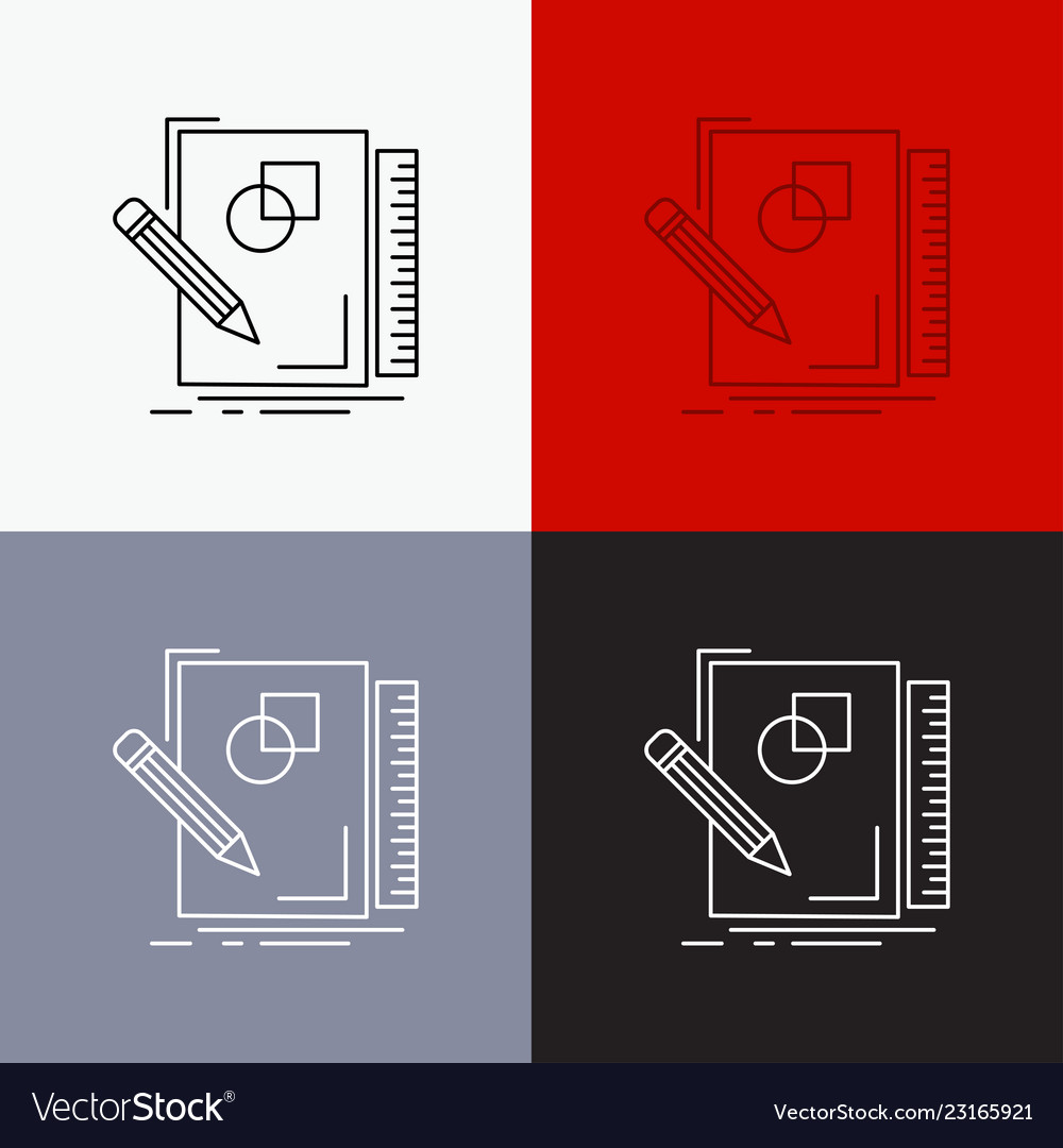Sketch sketching design draw geometry icon over vector image Sketch sketching design draw geometry icon over