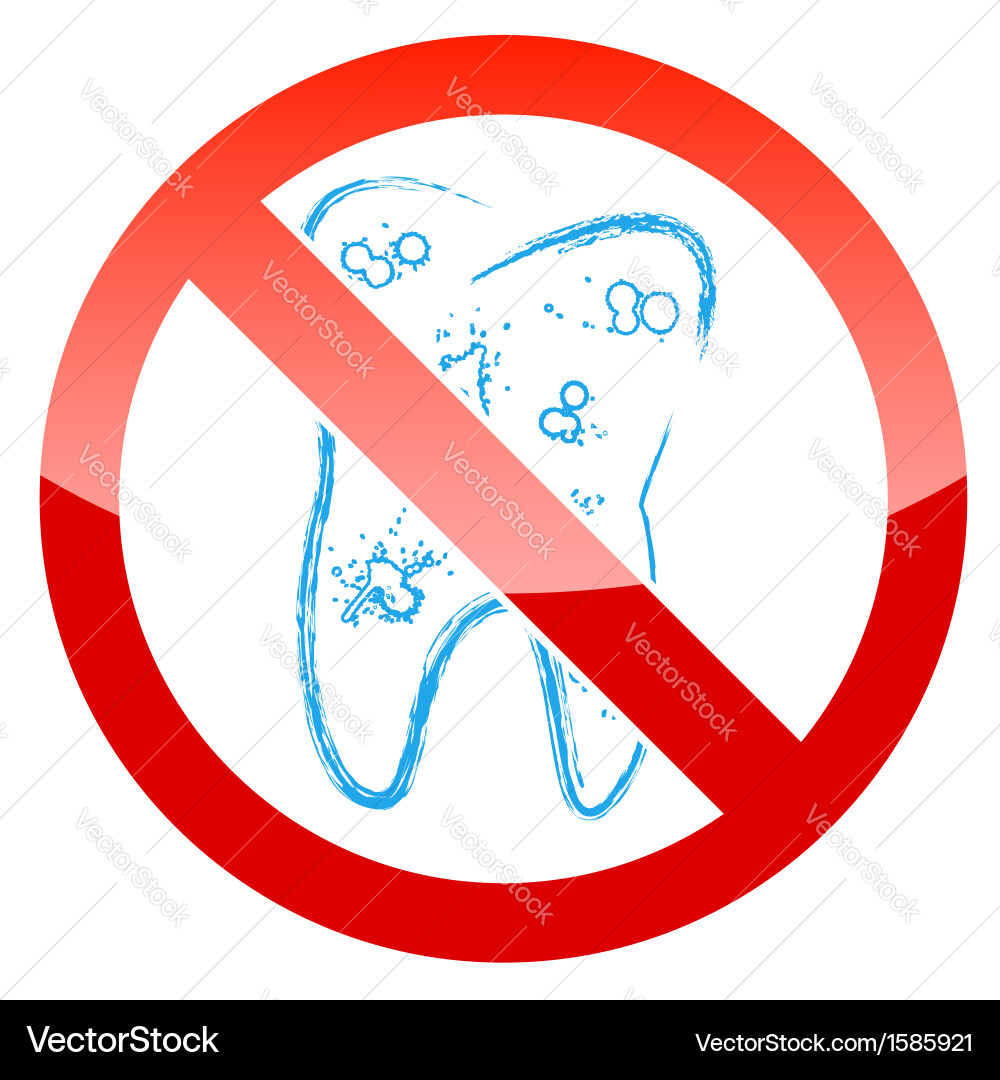 Tooth with caries Royalty Free Vector Image - VectorStock
