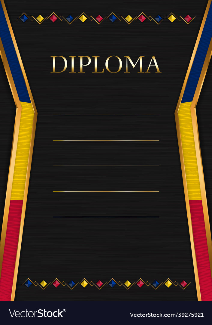 Vertical frame and border with chad flag vector image Vertical frame and border with chad flag