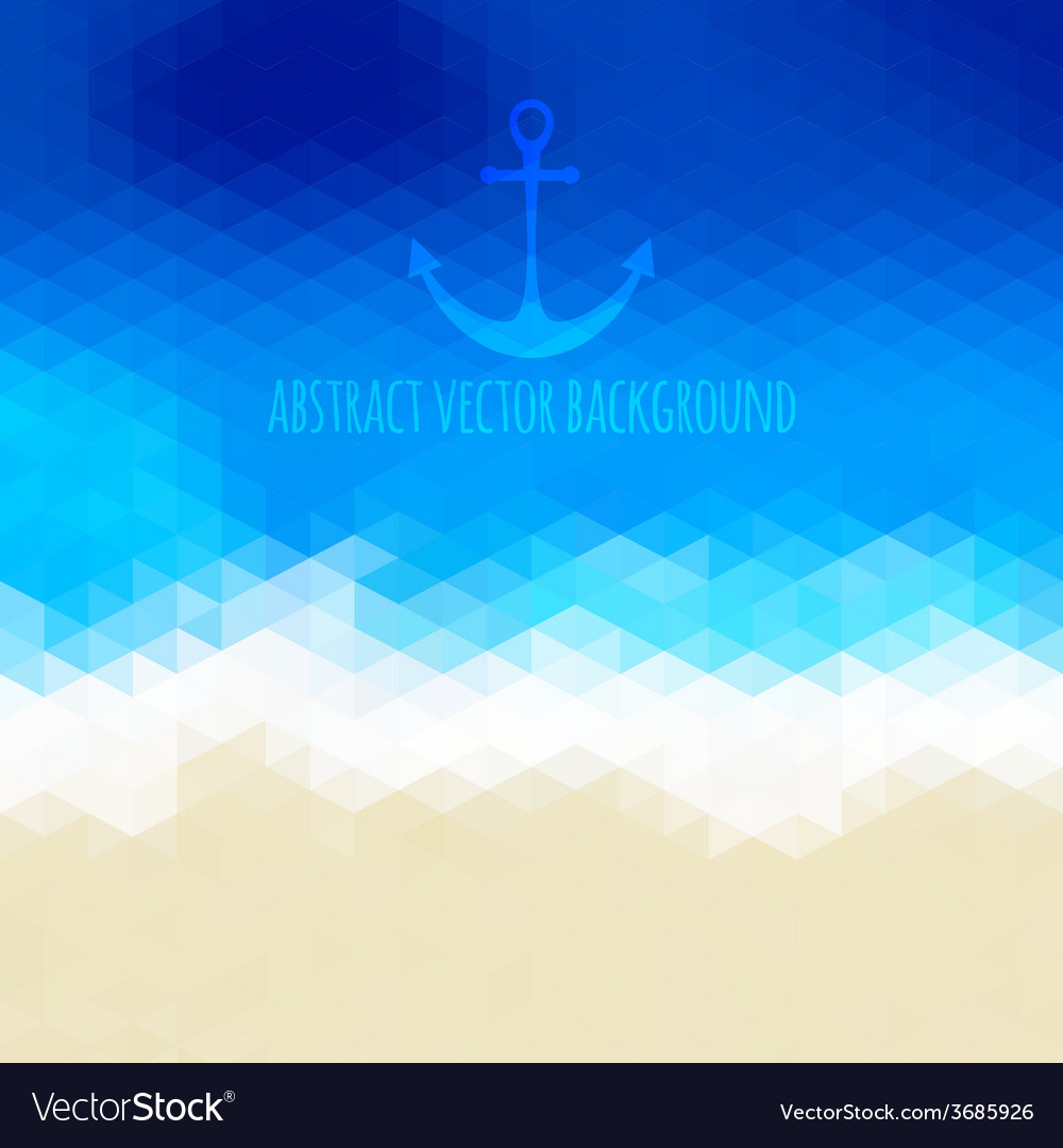 Abstract beach triangular background made