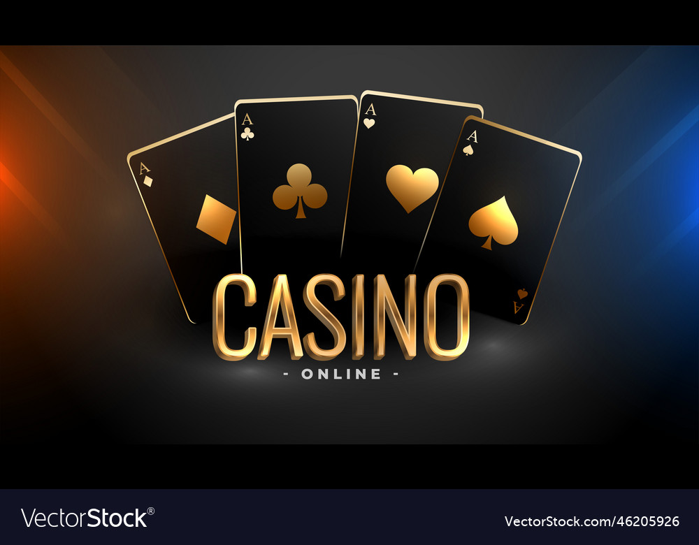 Black and gold casino playing cards background Vector Image Black and gold casino playing cards background Vector Image