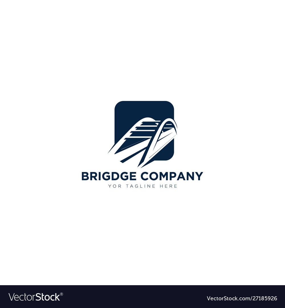 Bridge company logo designs negative space