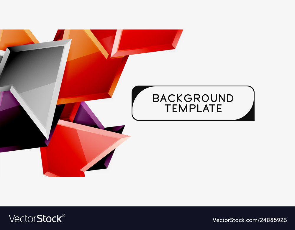 Bright colorful triangular poly 3d composition