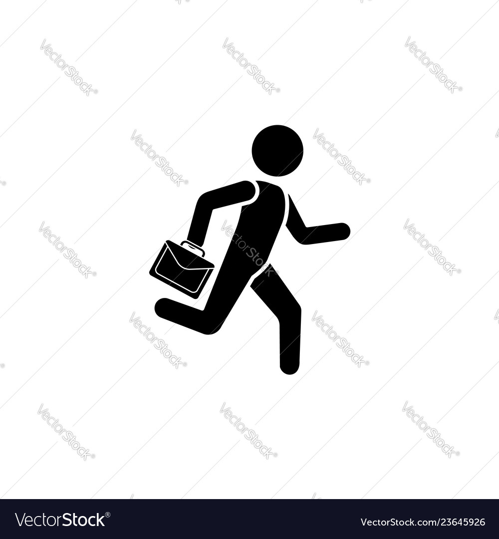 Businessman Running with Briefcase