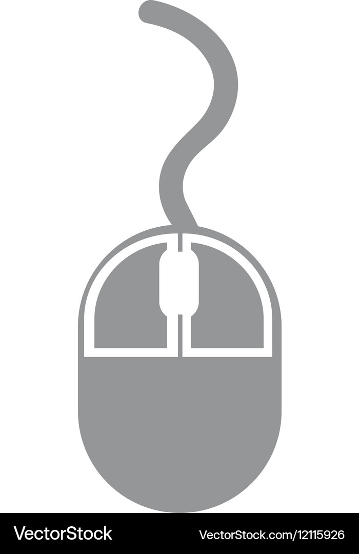 Computer mouse isolated icon Royalty Free Vector Image