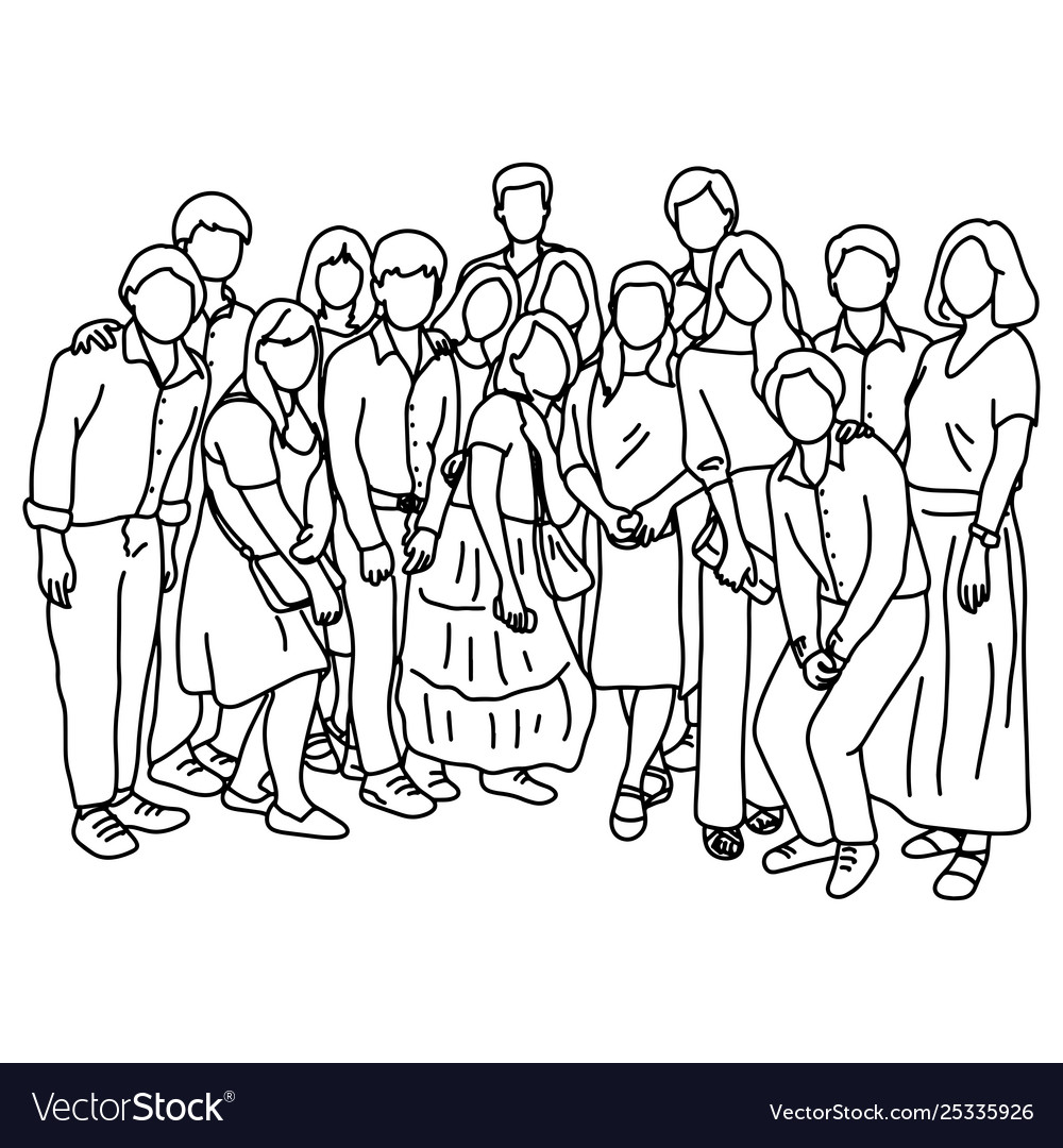 человек улыбается в толпе. 15 people. молодые люди.