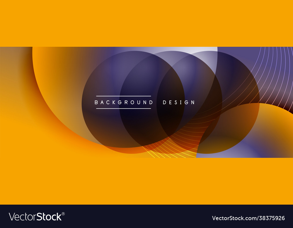 Gradient circles with shadows techno