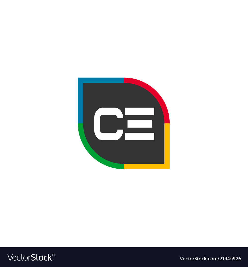 Initial letter ce logo template design