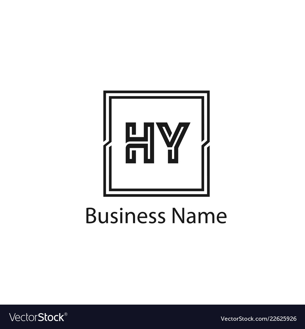 Original Buchstaben hy Logo Vorlage Design