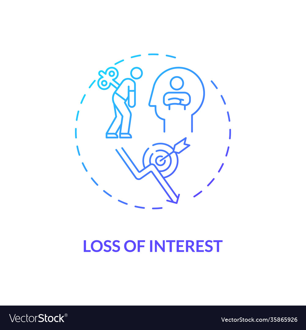 Losing interest in life concept icon Royalty Free Vector