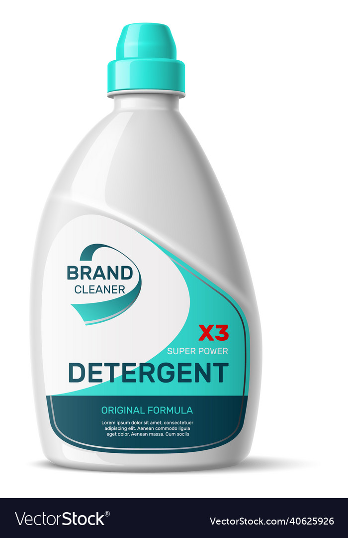 Laundry detergent product design plastic bottle vector image Laundry detergent product design plastic bottle