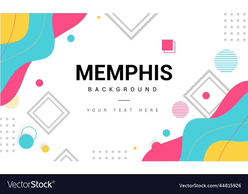 Modern memphis elements background design Vector Image