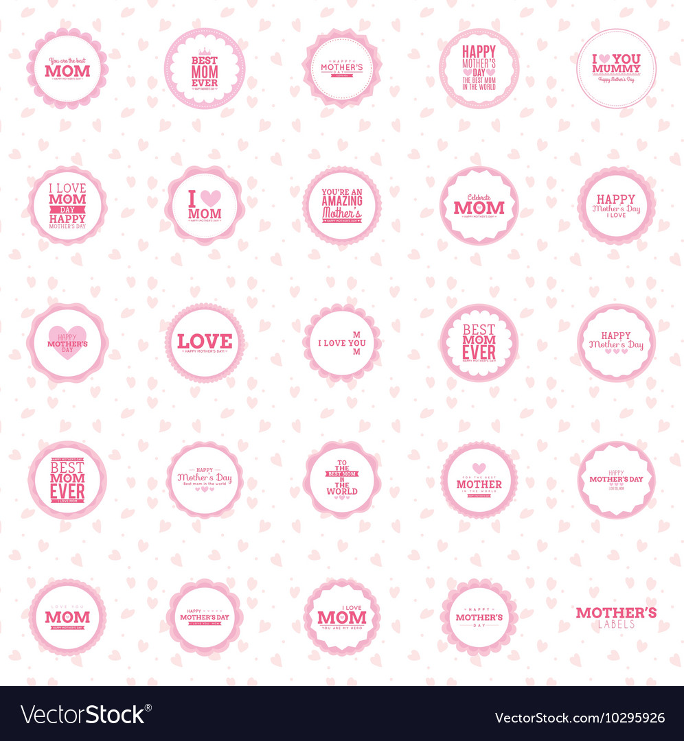 mother day labels royalty free vector image vectorstock mother s day labels