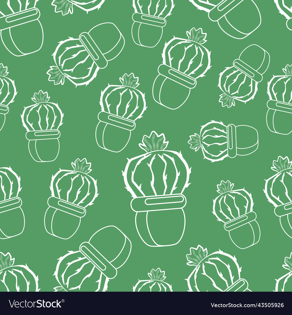 Seamless pattern with cacti