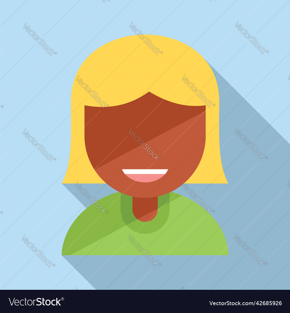 Smiling staff icon flat person group Royalty Free Vector