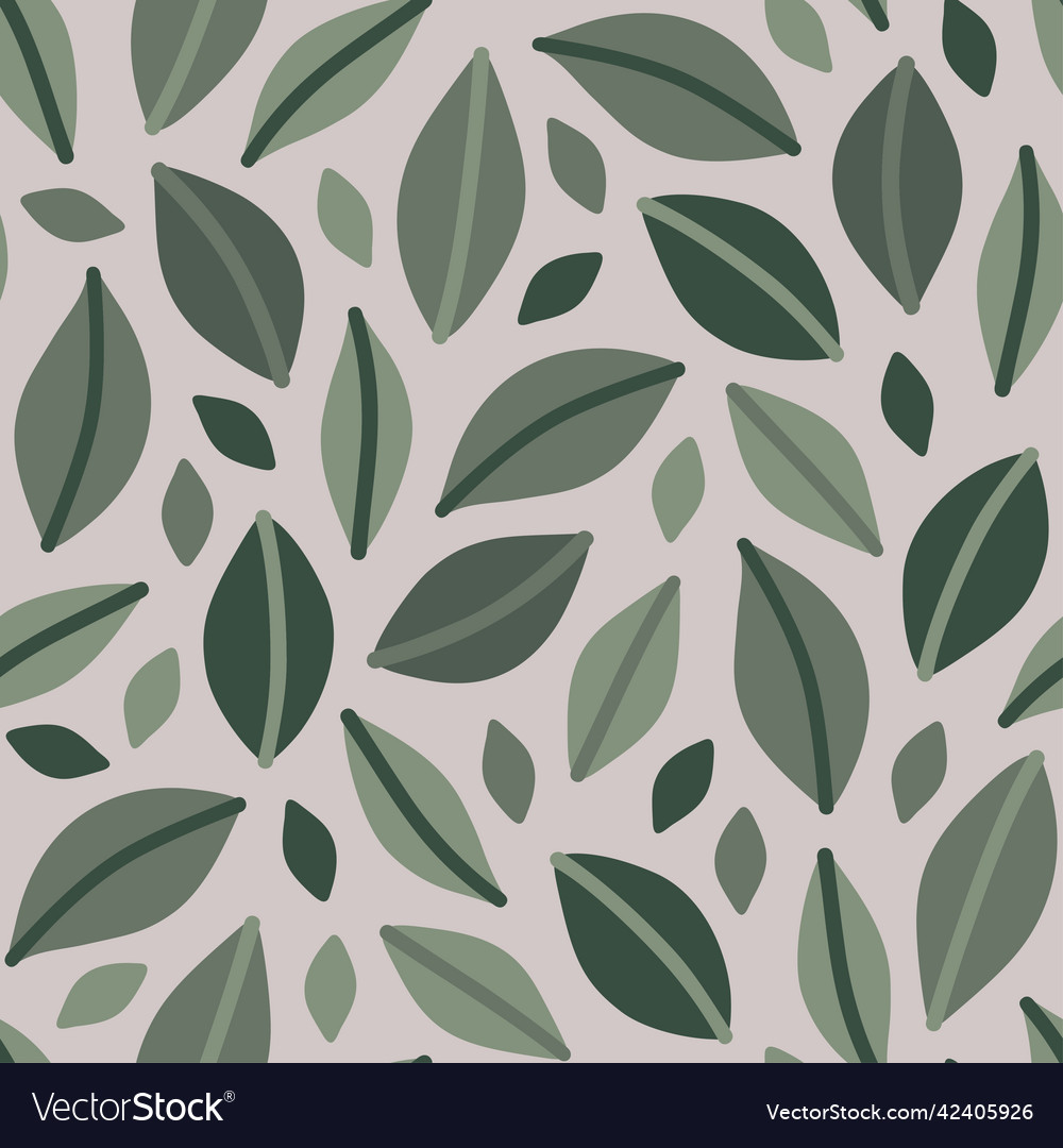 Spring leaves pattern vector image Spring leaves pattern